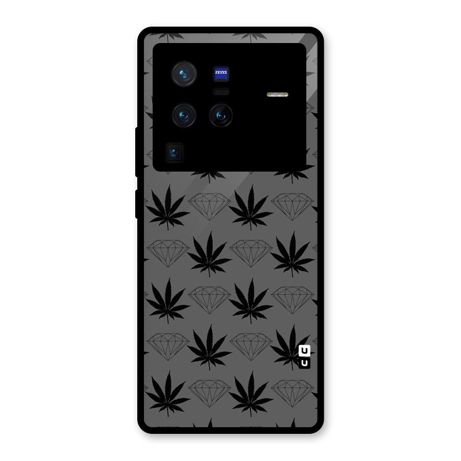 Grass Diamond Glass Back Case for Vivo X80 Pro