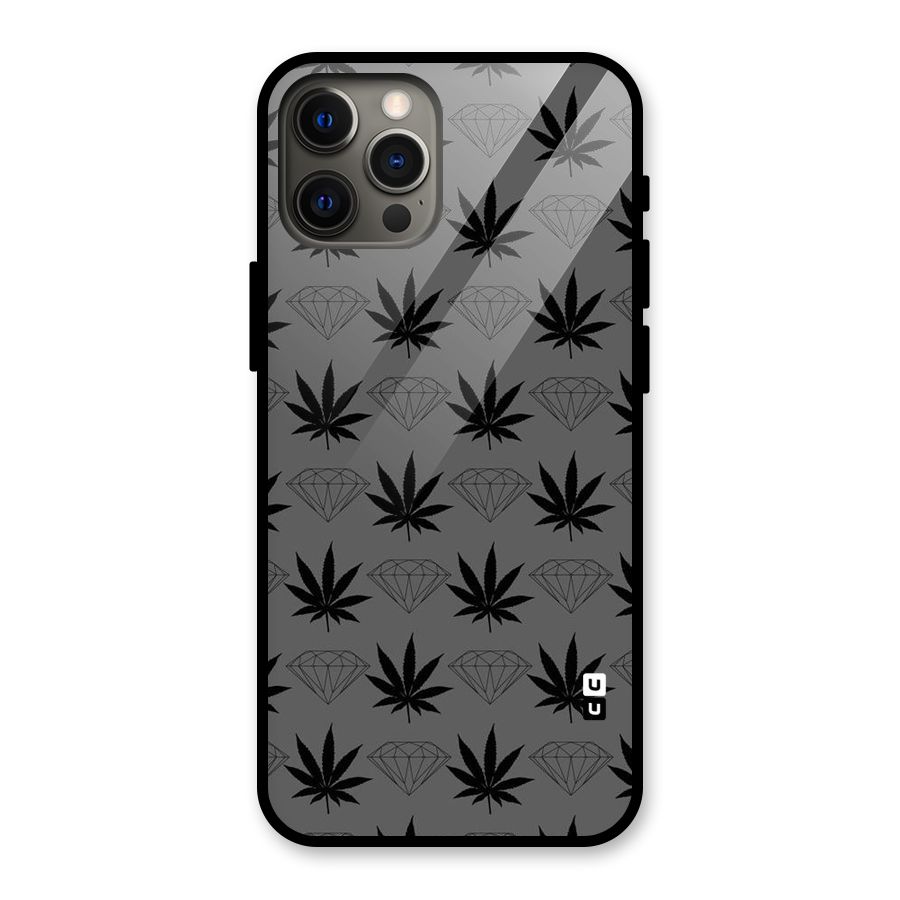 Grass Diamond Glass Back Case for iPhone 12 Pro Max