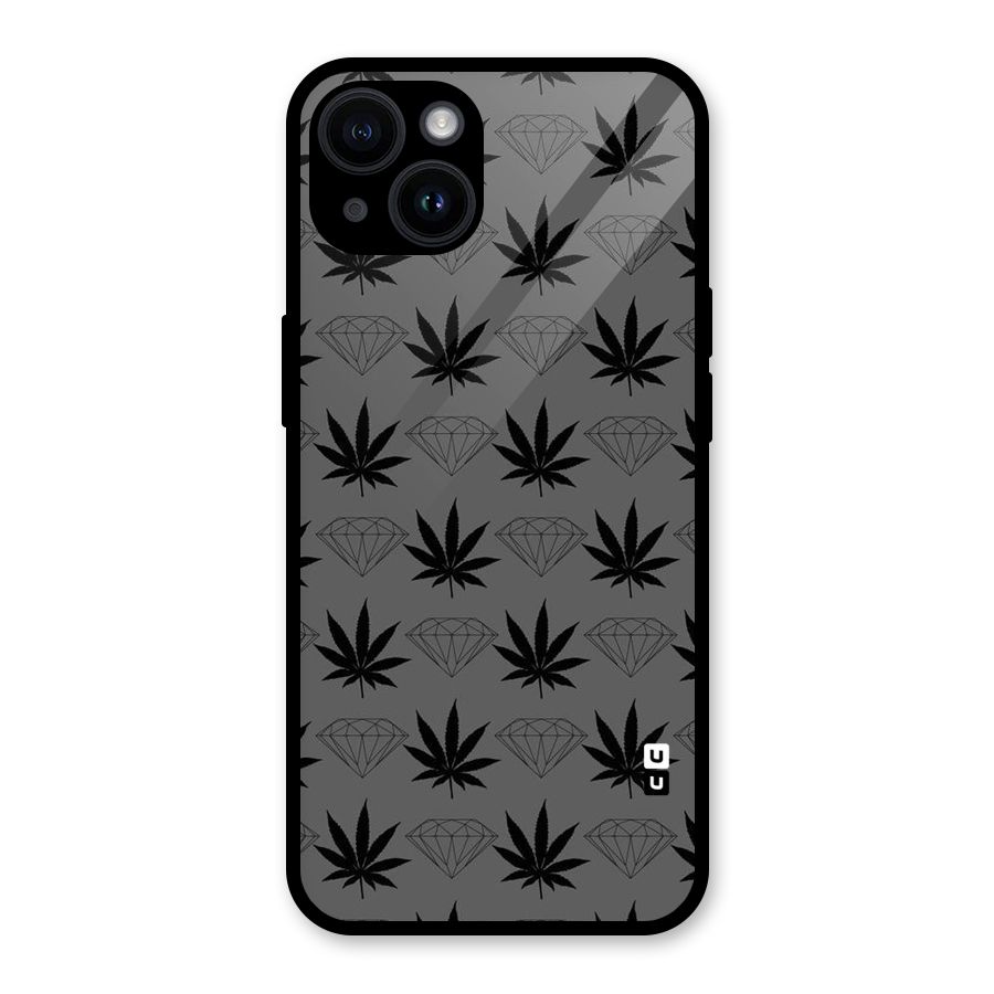 Grass Diamond Glass Back Case for iPhone 14