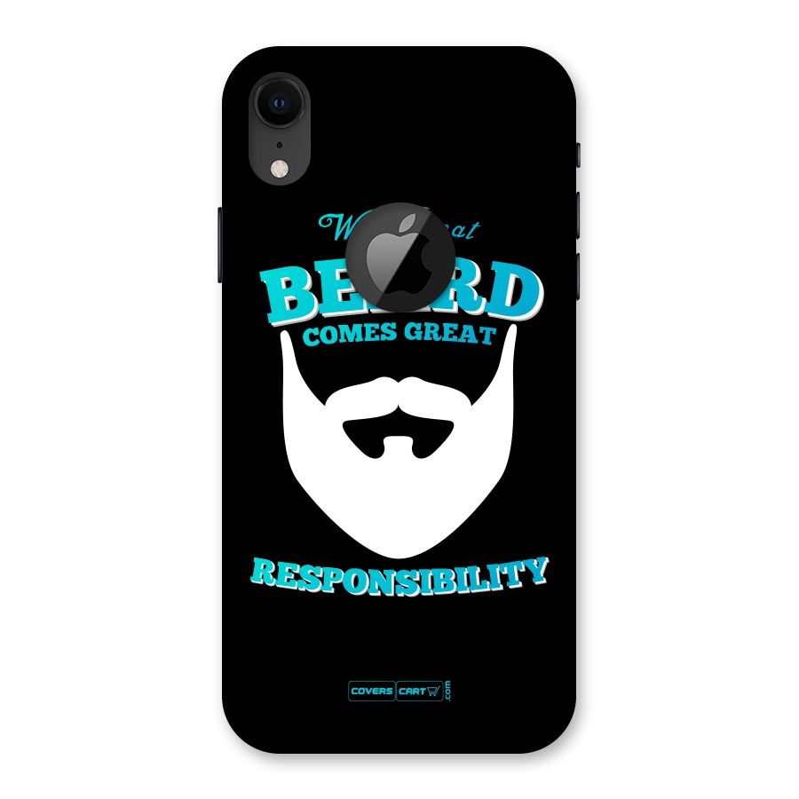 Great Beard Back Case for iPhone XR Logo Cut