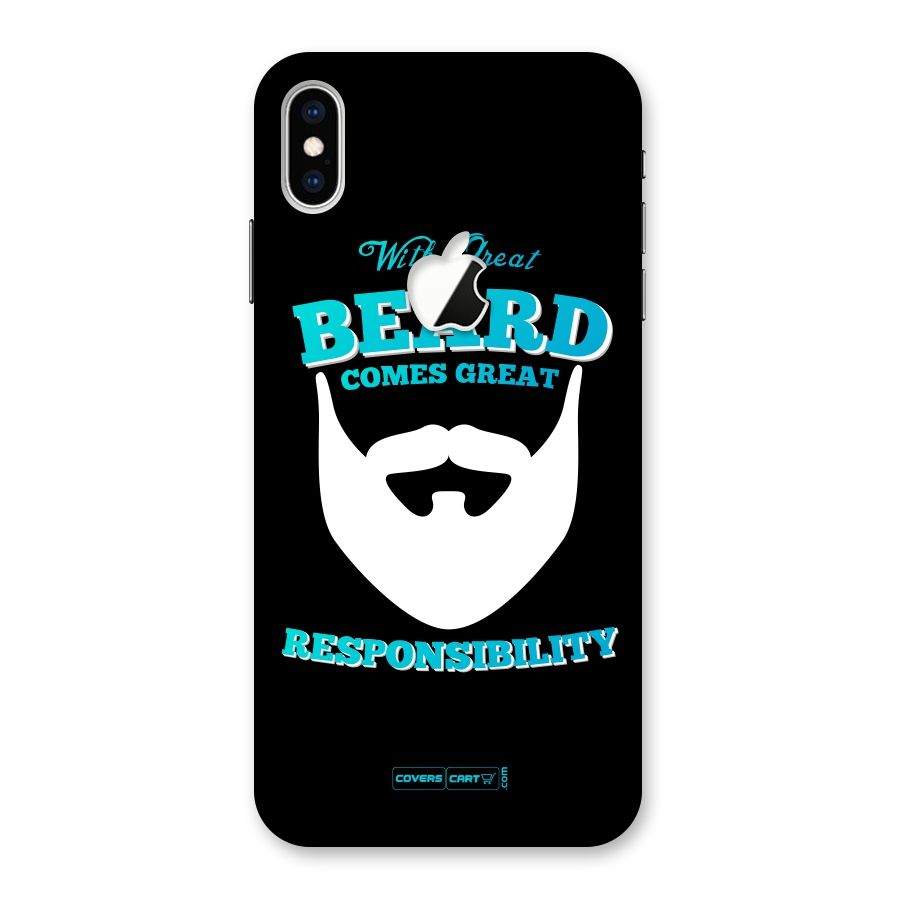 Great Beard Back Case for iPhone XS Max Apple Cut