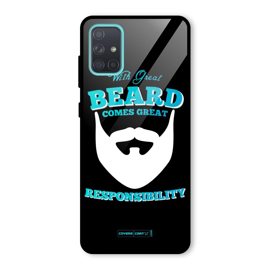 Great Beard Glass Back Case for Galaxy A71