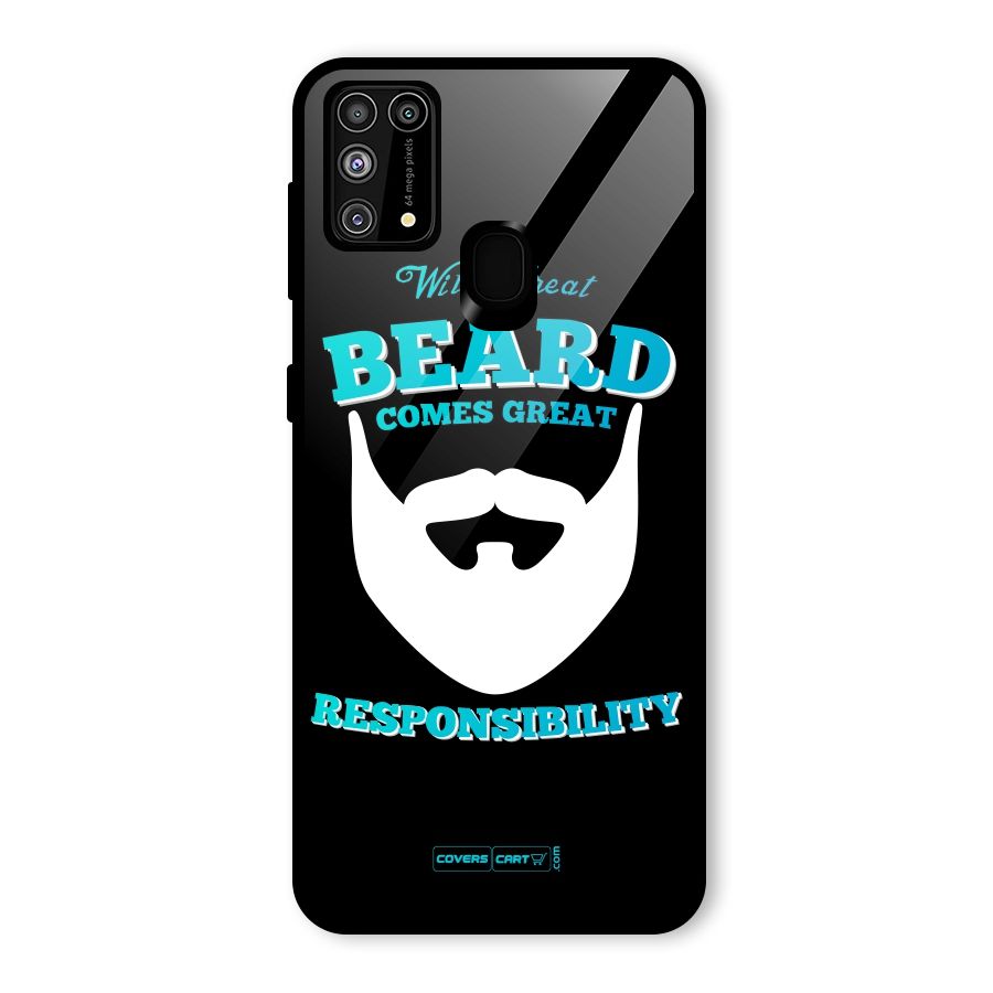 Great Beard Glass Back Case for Galaxy M31