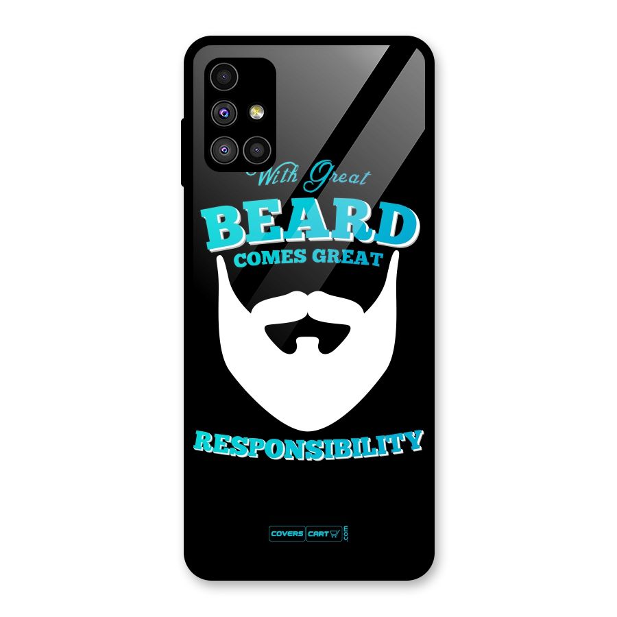 Great Beard Glass Back Case for Galaxy M51