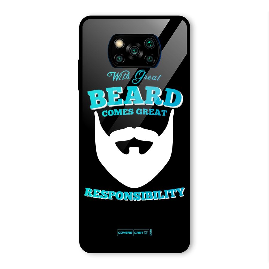 Great Beard Glass Back Case for Poco X3 Pro