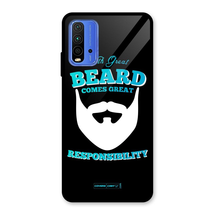 Great Beard Glass Back Case for Redmi 9 Power