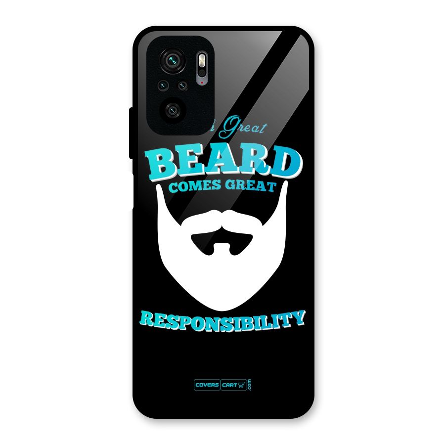 Great Beard Glass Back Case for Redmi Note 10S