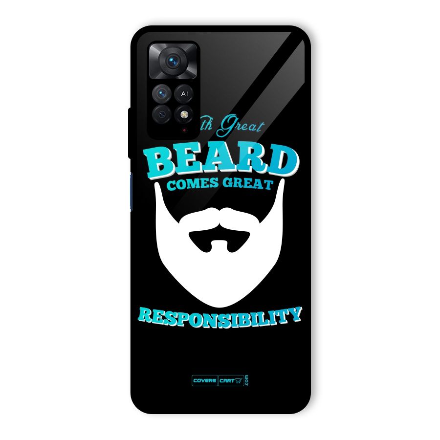 Great Beard Glass Back Case for Redmi Note 11 Pro