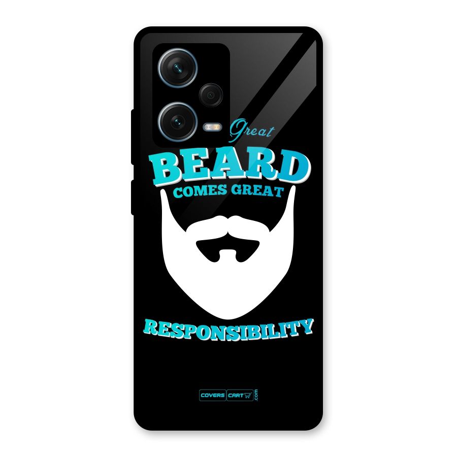 Great Beard Glass Back Case for Redmi Note 12 Pro Plus 5G