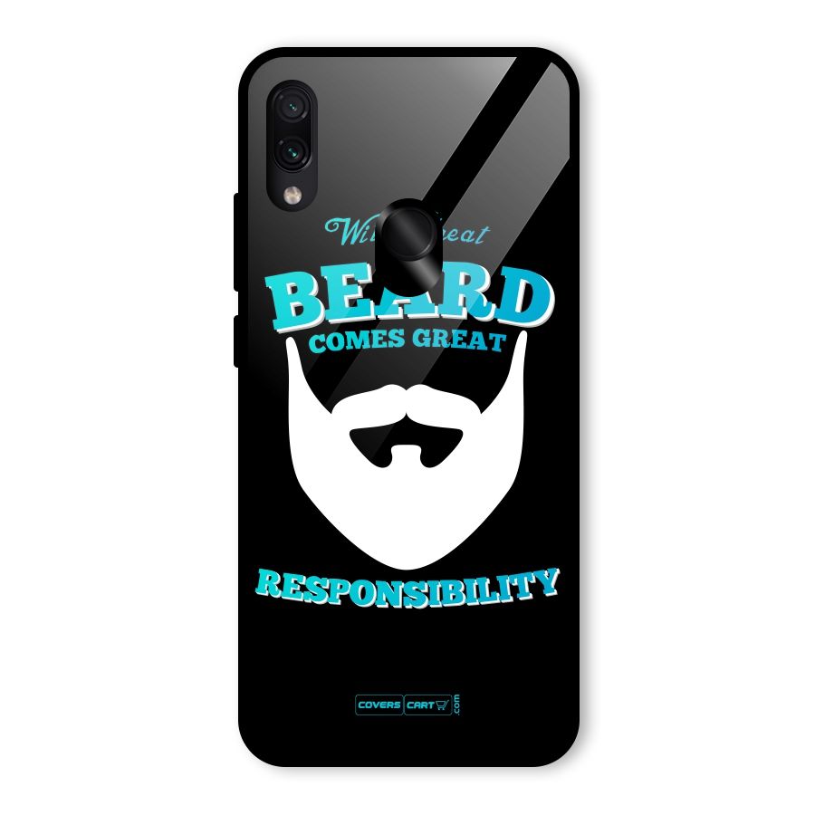 Great Beard Glass Back Case for Redmi Note 7 Pro