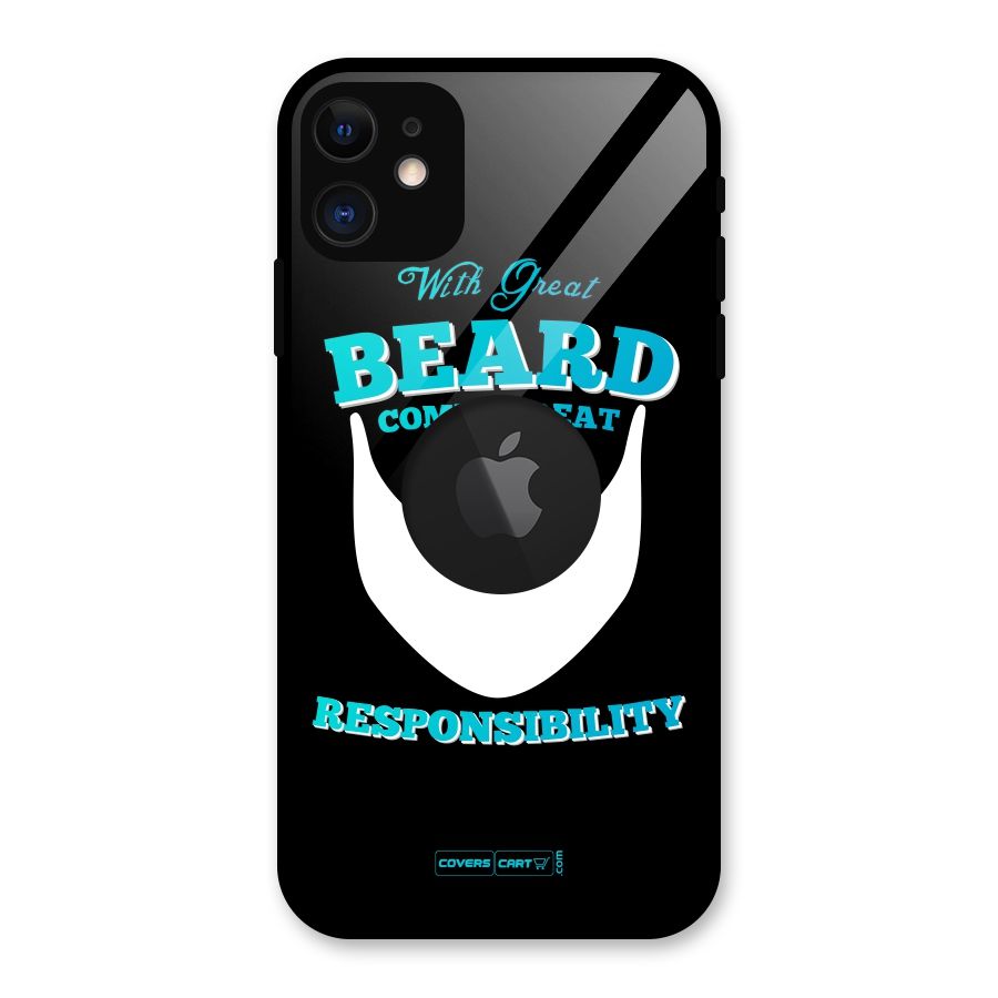 Great Beard Glass Back Case for iPhone 11 Logo Cut