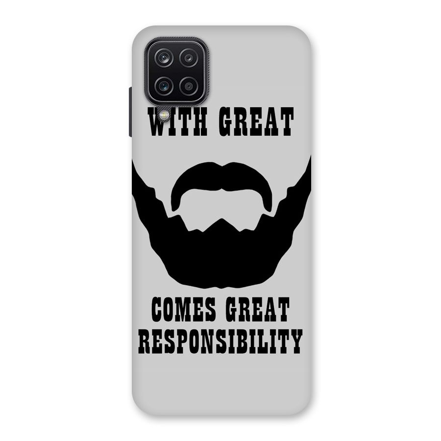 Great Beard Great Responsibility Back Case for Galaxy A12