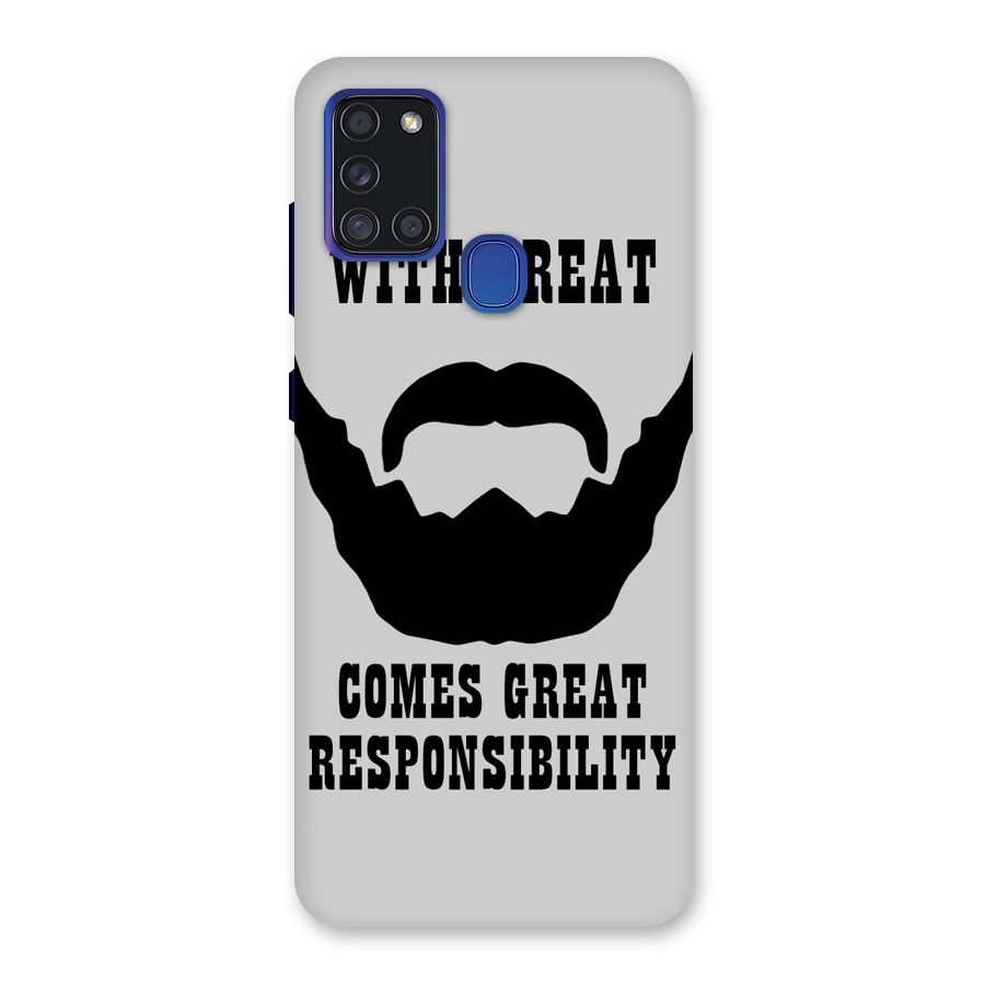Great Beard Great Responsibility Back Case for Galaxy A21s