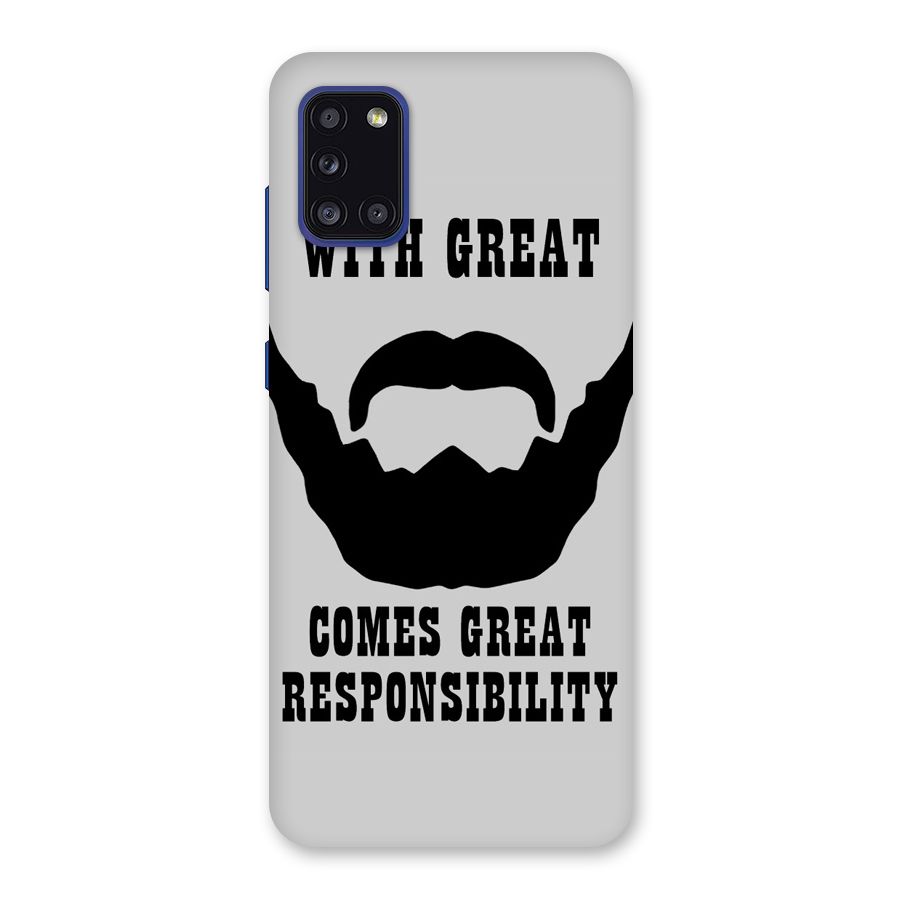 Great Beard Great Responsibility Back Case for Galaxy A31
