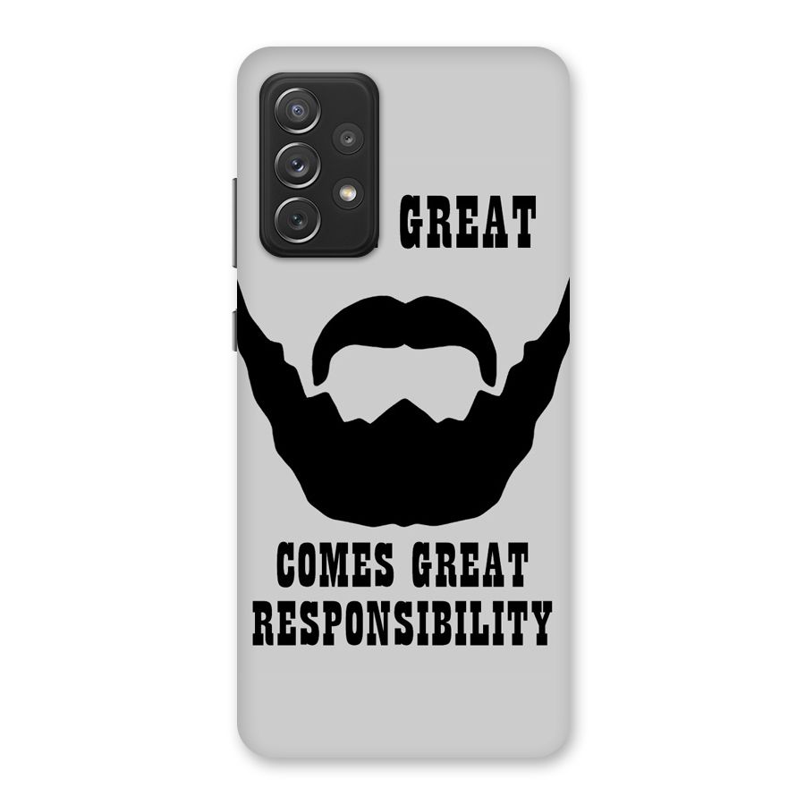 Great Beard Great Responsibility Back Case for Galaxy A72