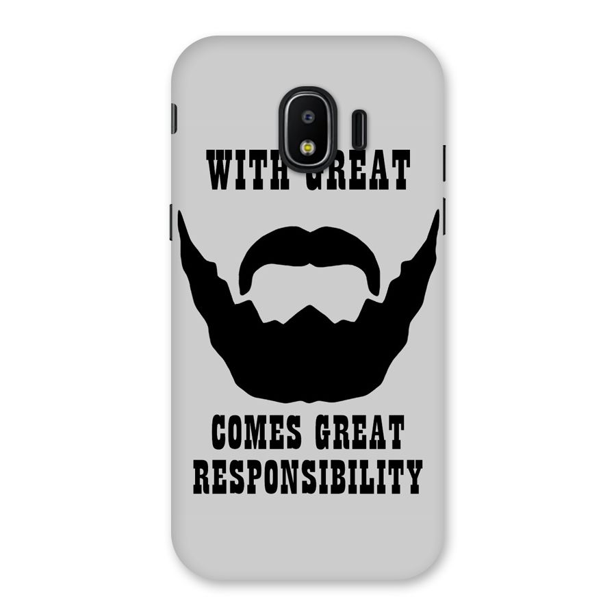 Great Beard Great Responsibility Back Case for Galaxy J2 Pro 2018