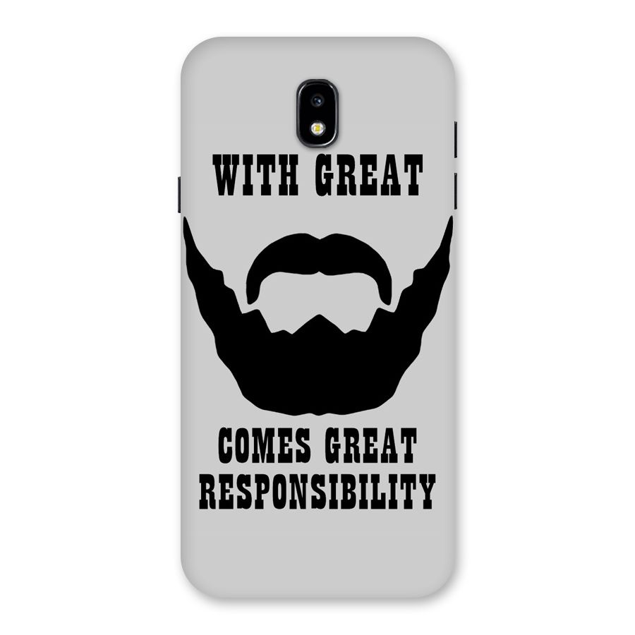 Great Beard Great Responsibility Back Case for Galaxy J7 Pro