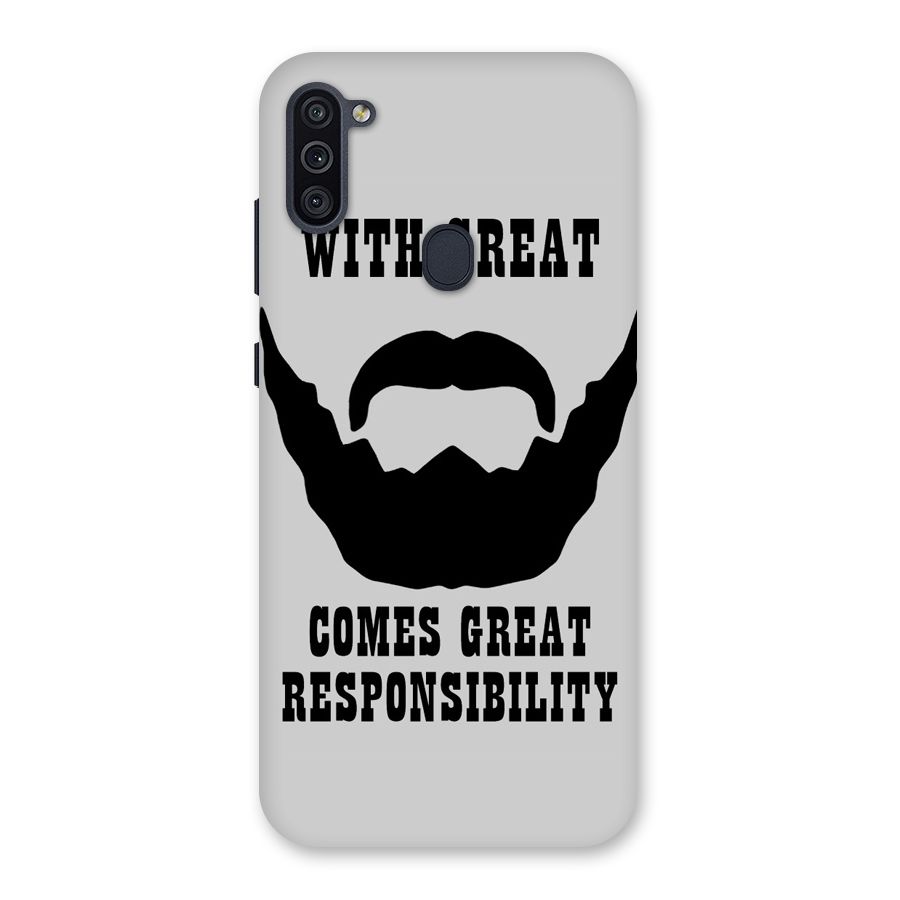 Great Beard Great Responsibility Back Case for Galaxy M11