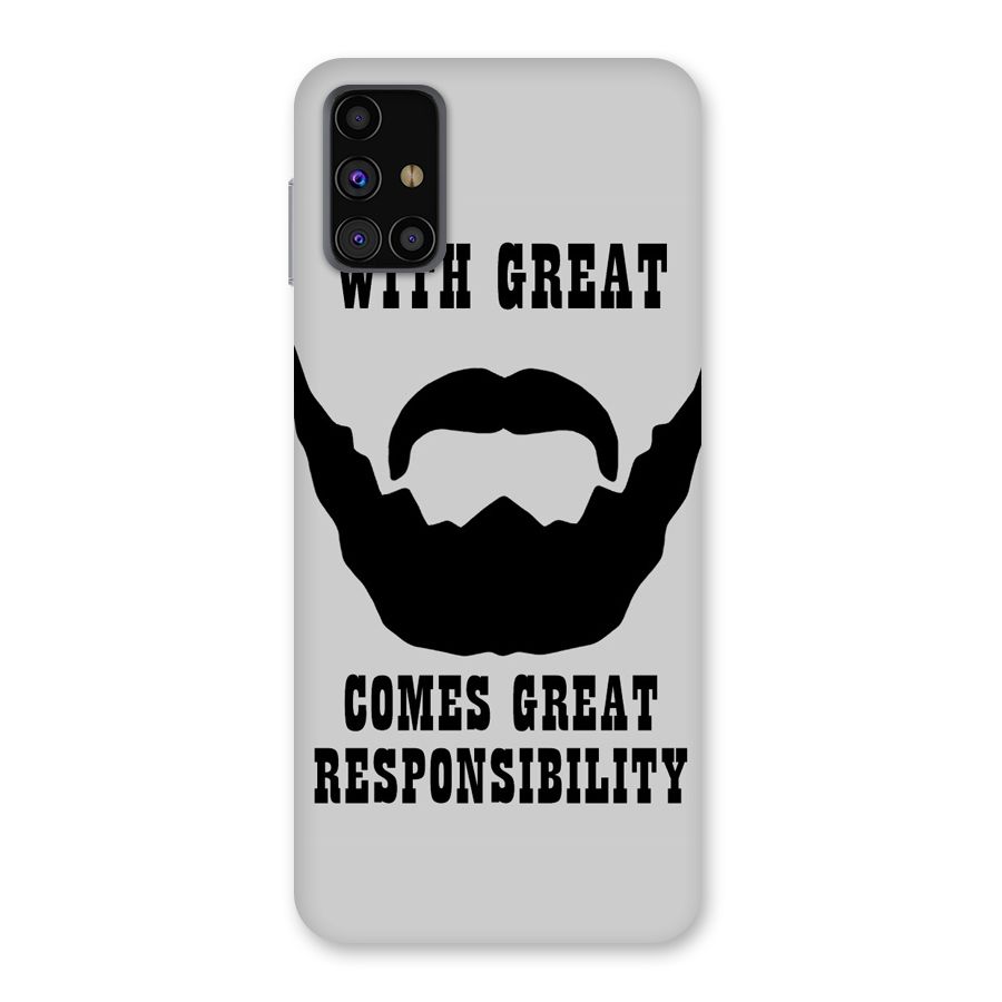 Great Beard Great Responsibility Back Case for Galaxy M31s