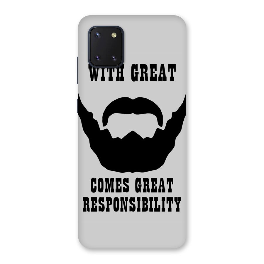 Great Beard Great Responsibility Back Case for Galaxy Note 10 Lite
