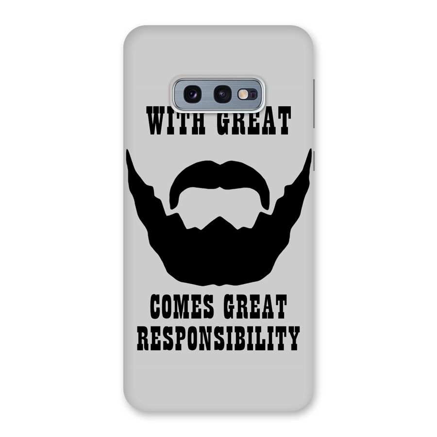 Great Beard Great Responsibility Back Case for Galaxy S10e