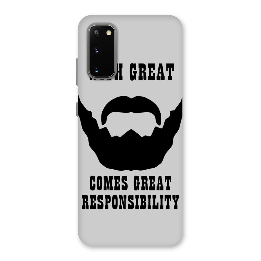 Great Beard Great Responsibility Back Case for Galaxy S20