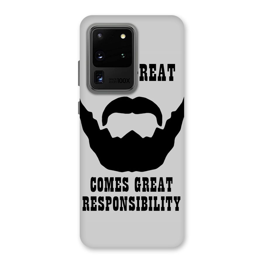 Great Beard Great Responsibility Back Case for Galaxy S20 Ultra