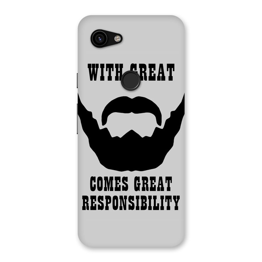 Great Beard Great Responsibility Back Case for Google Pixel 3a