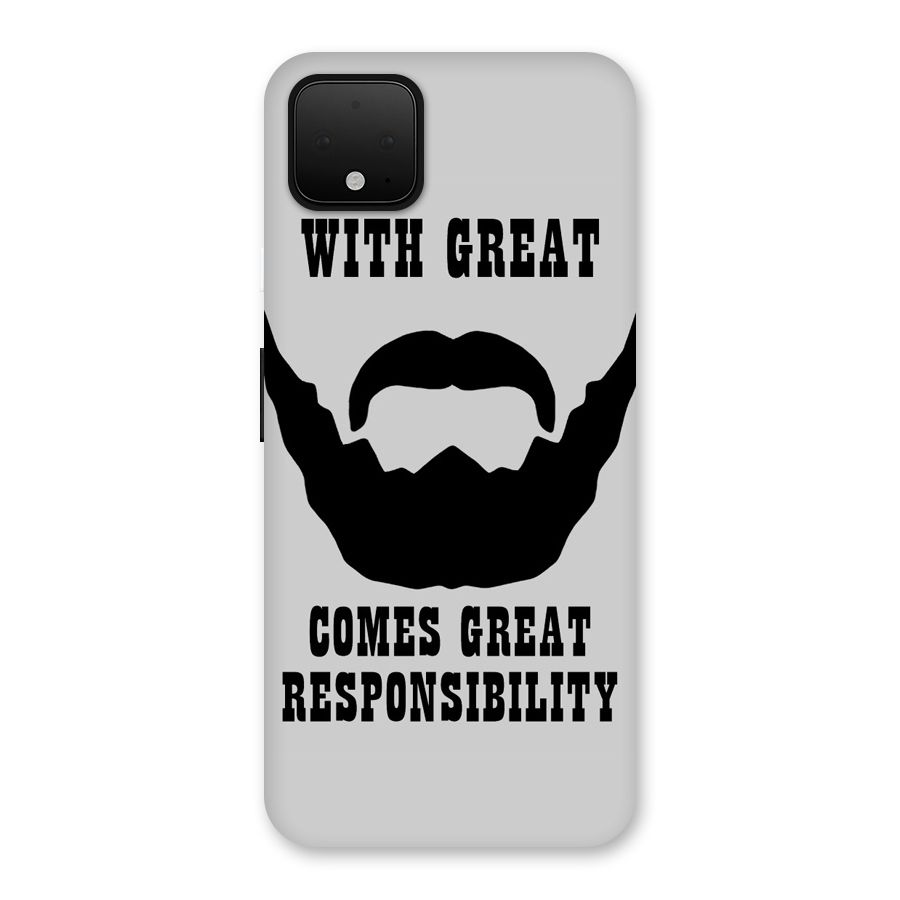 Great Beard Great Responsibility Back Case for Google Pixel 4 XL