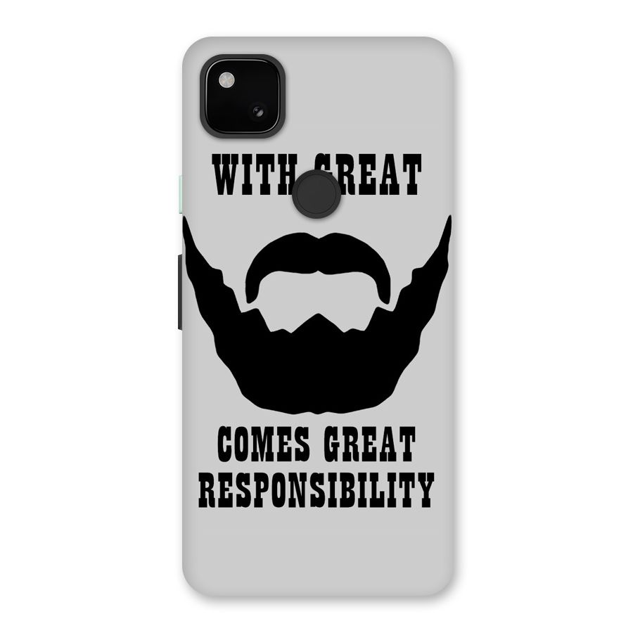 Great Beard Great Responsibility Back Case for Google Pixel 4a