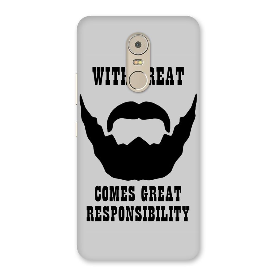 Great Beard Great Responsibility Back Case for Lenovo K6 Note