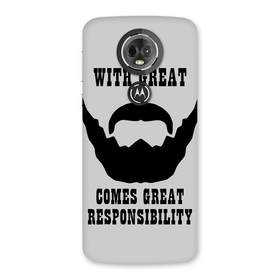Great Beard Great Responsibility Back Case for Moto E5 Plus