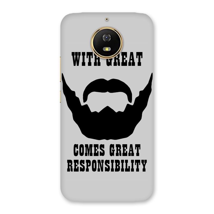 Great Beard Great Responsibility Back Case for Moto G5s