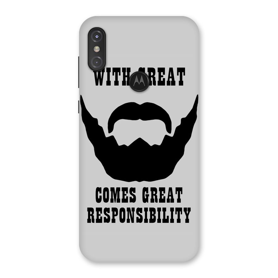 Great Beard Great Responsibility Back Case for Motorola One Power