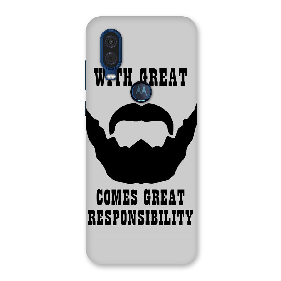 Great Beard Great Responsibility Back Case for Motorola One Vision