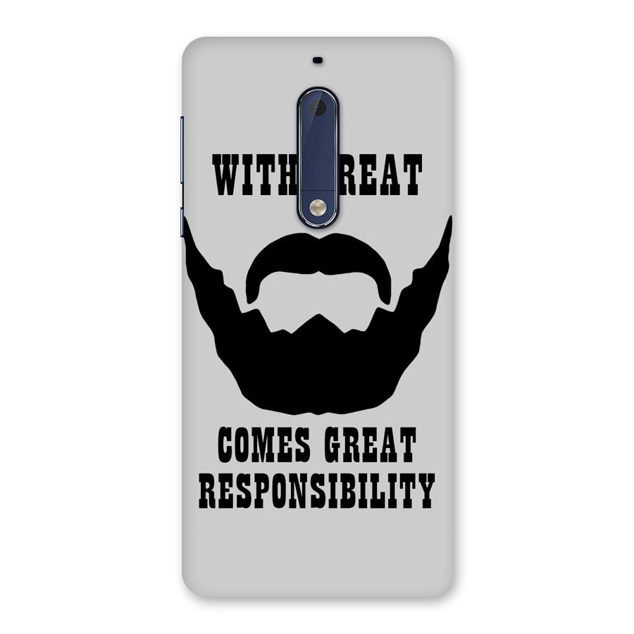 Great Beard Great Responsibility Back Case for Nokia 5