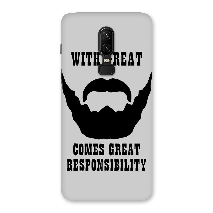 Great Beard Great Responsibility Back Case for OnePlus 6