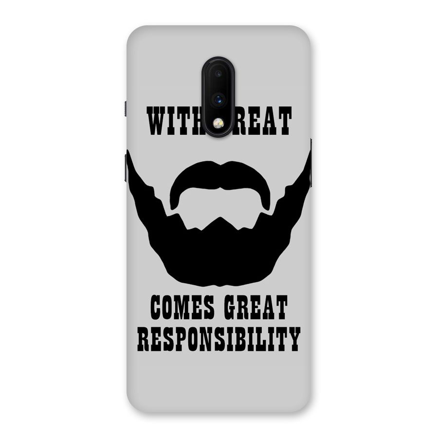 Great Beard Great Responsibility Back Case for OnePlus 7
