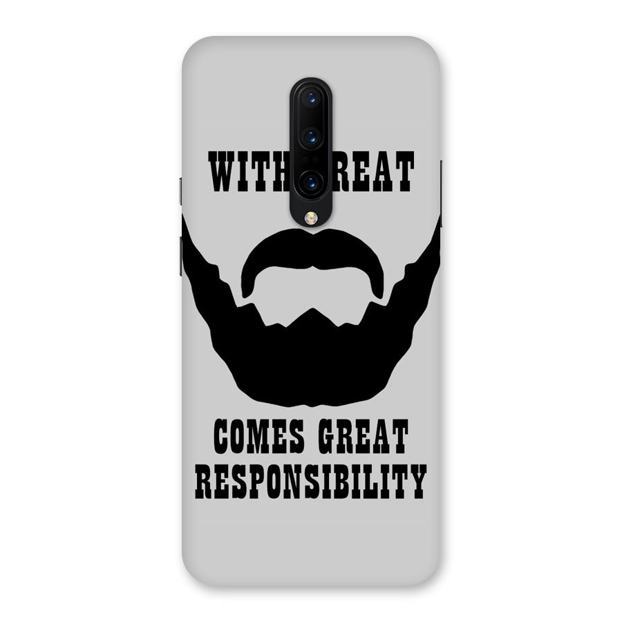 Great Beard Great Responsibility Back Case for OnePlus 7 Pro