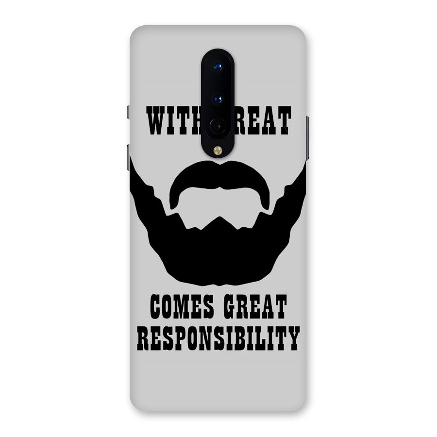 Great Beard Great Responsibility Back Case for OnePlus 8
