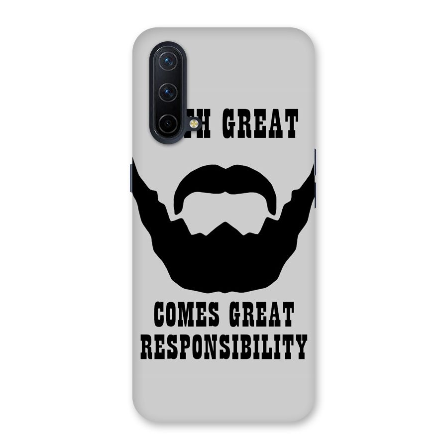 Great Beard Great Responsibility Back Case for OnePlus Nord CE 5G