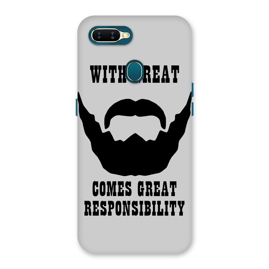 Great Beard Great Responsibility Back Case for Oppo A11k