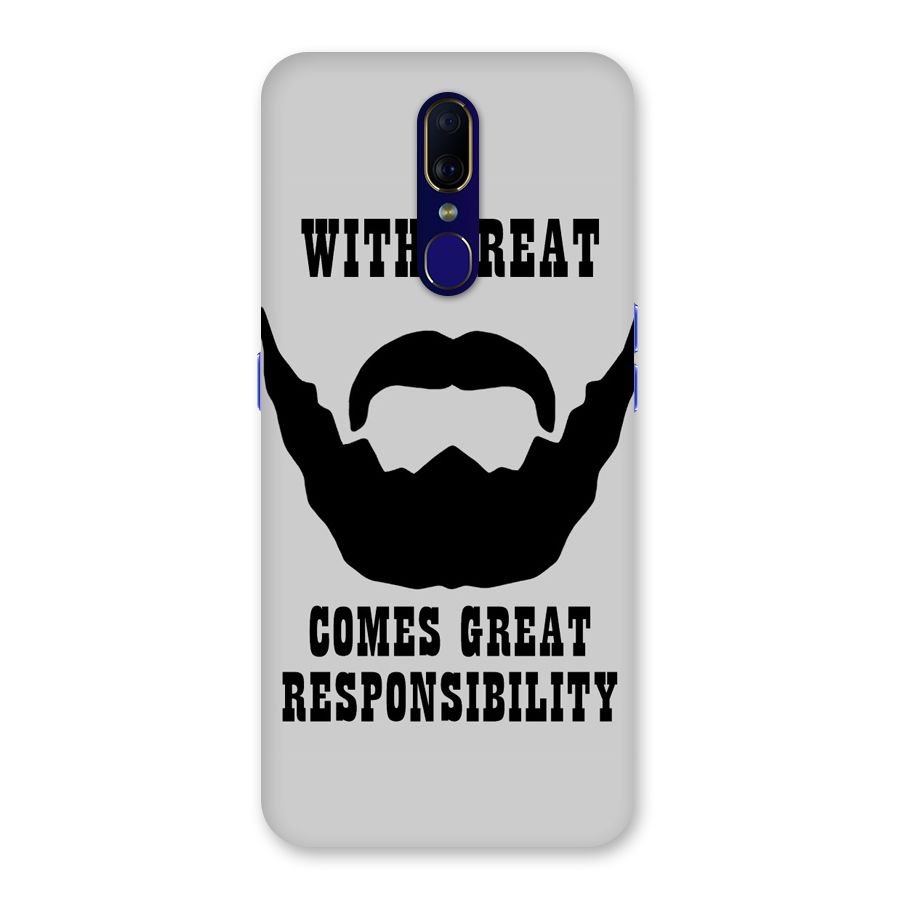Great Beard Great Responsibility Back Case for Oppo F11
