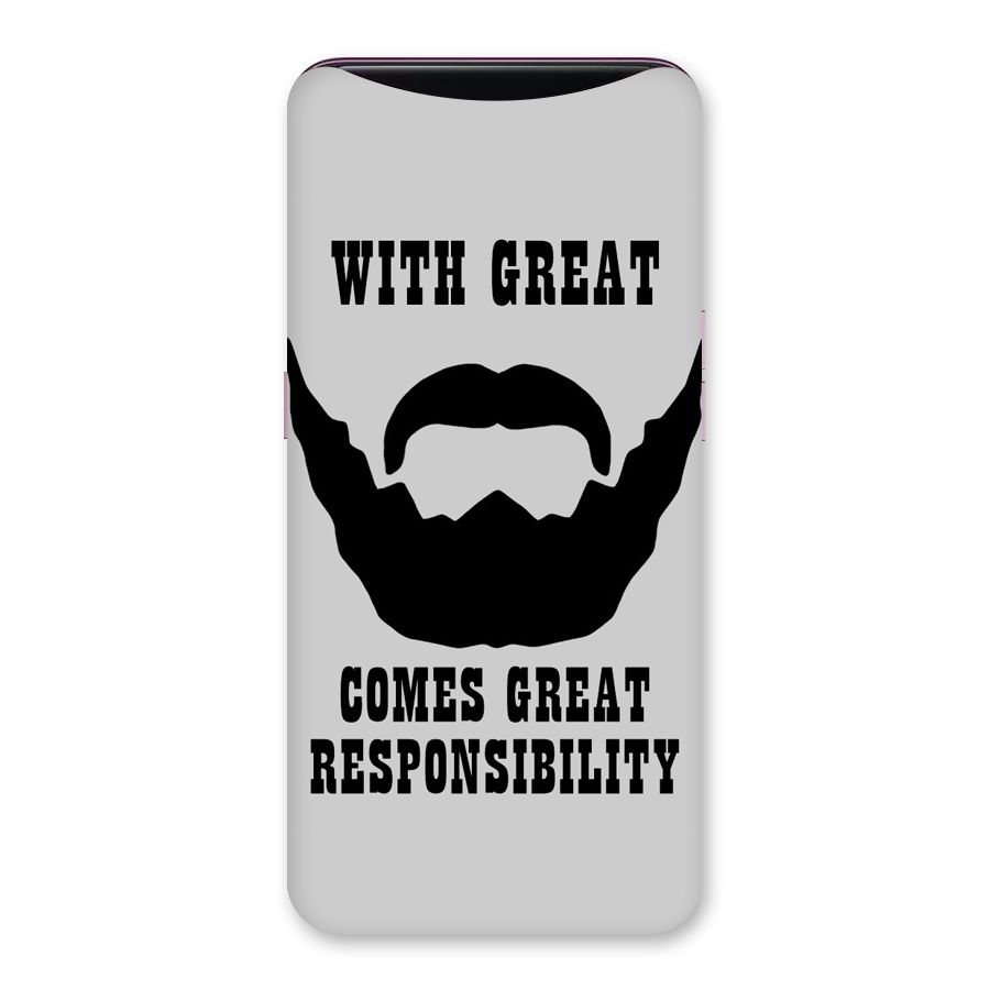 Great Beard Great Responsibility Back Case for Oppo Find X