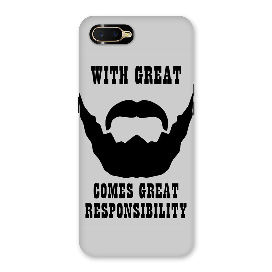 Great Beard Great Responsibility Back Case for Oppo K1