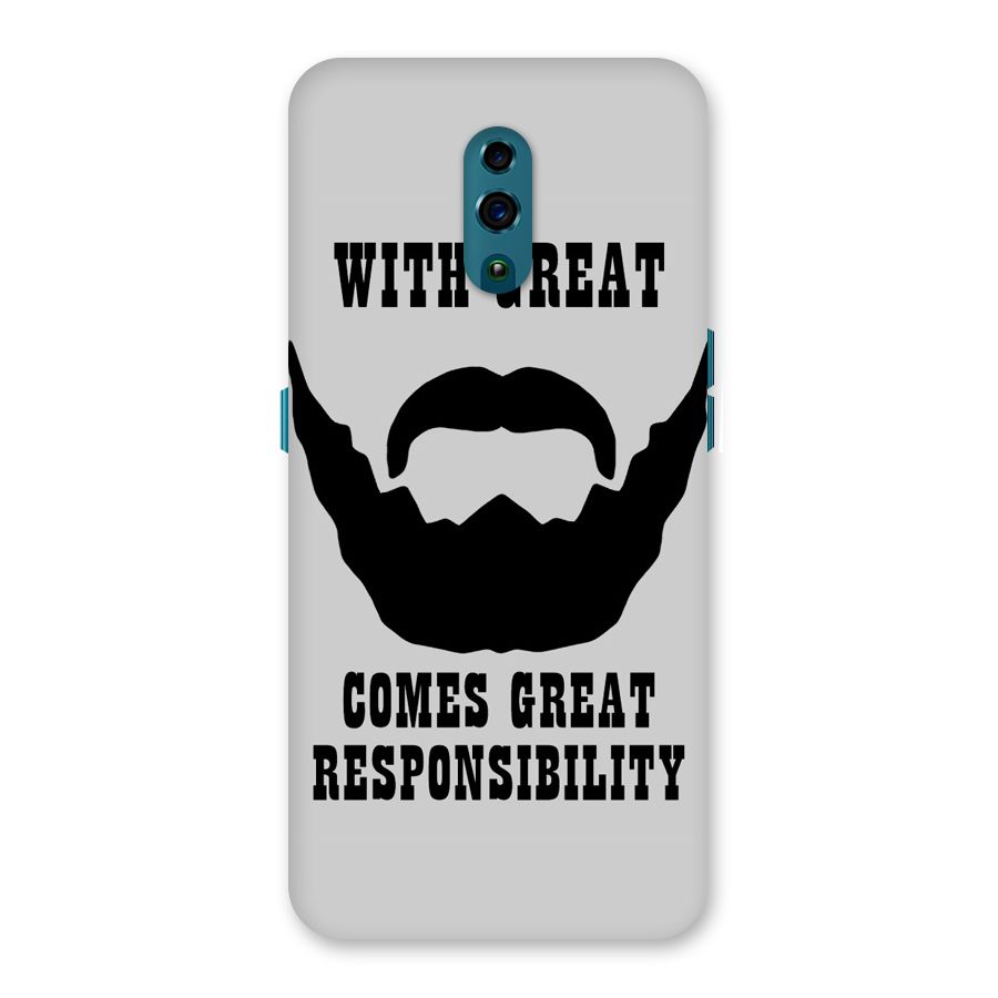 Great Beard Great Responsibility Back Case for Oppo Reno