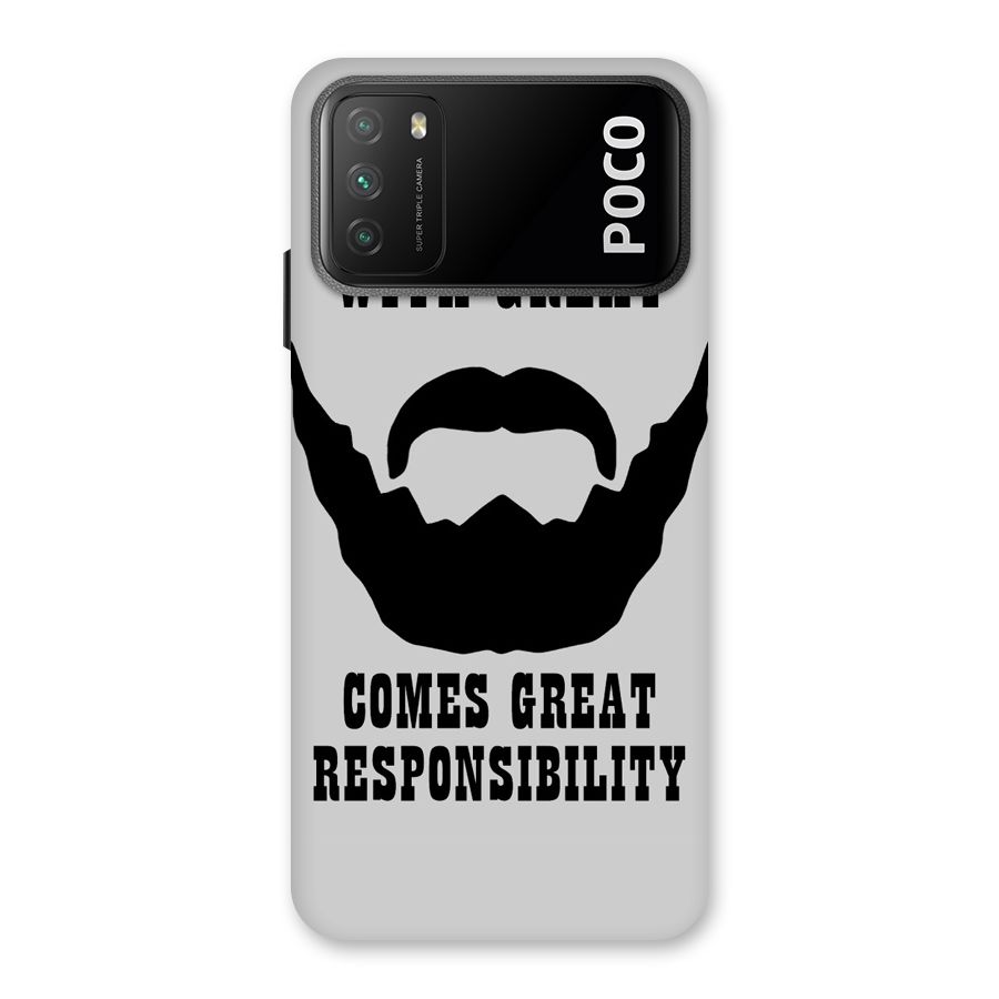 Great Beard Great Responsibility Back Case for Poco M3