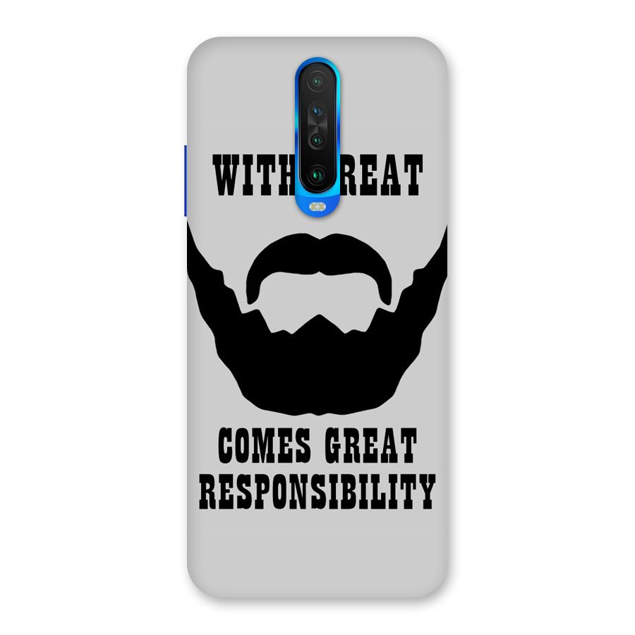 Great Beard Great Responsibility Back Case for Poco X2
