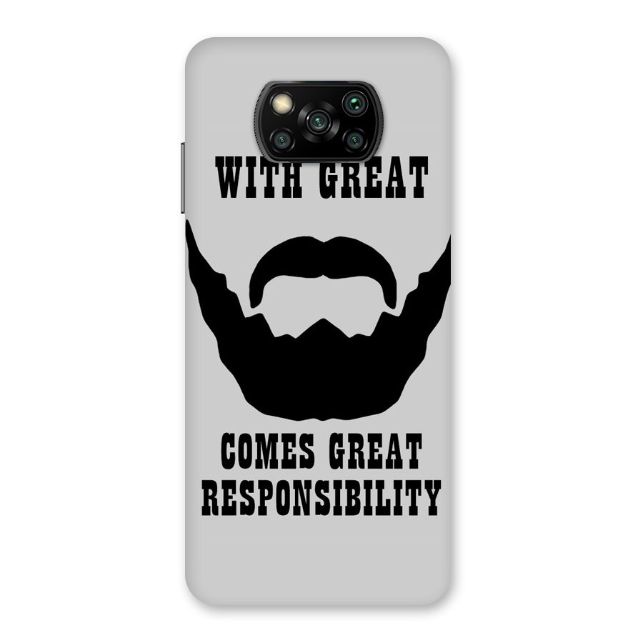Great Beard Great Responsibility Back Case for Poco X3