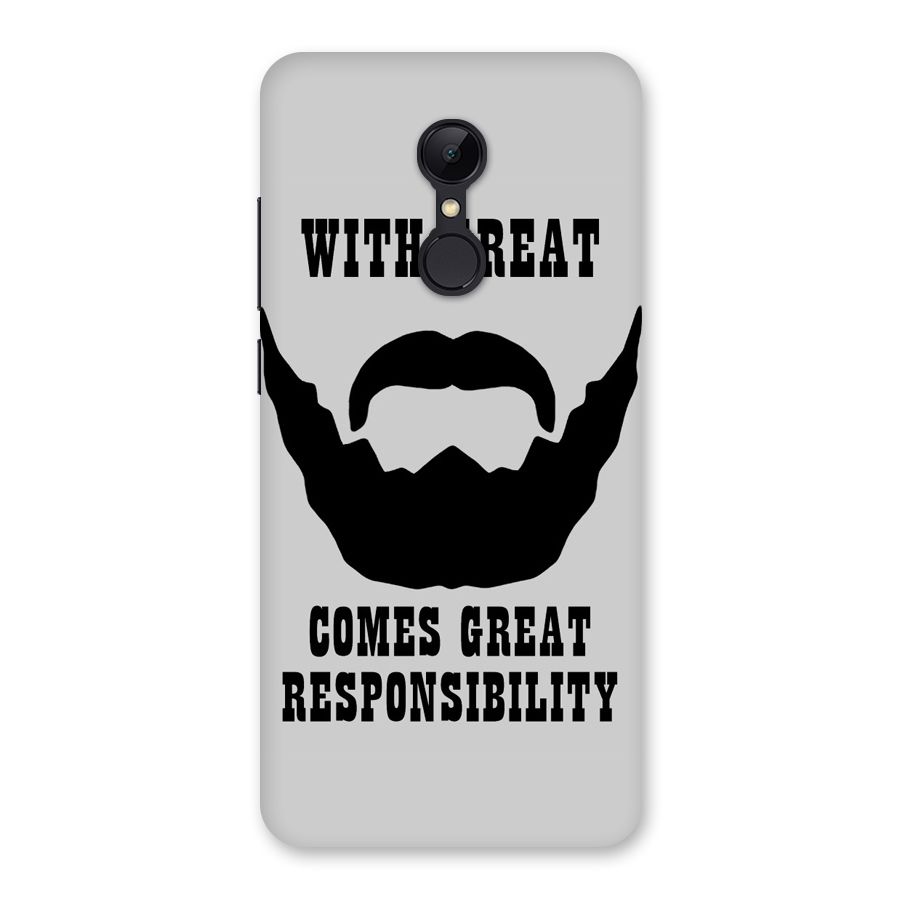 Great Beard Great Responsibility Back Case for Redmi 5